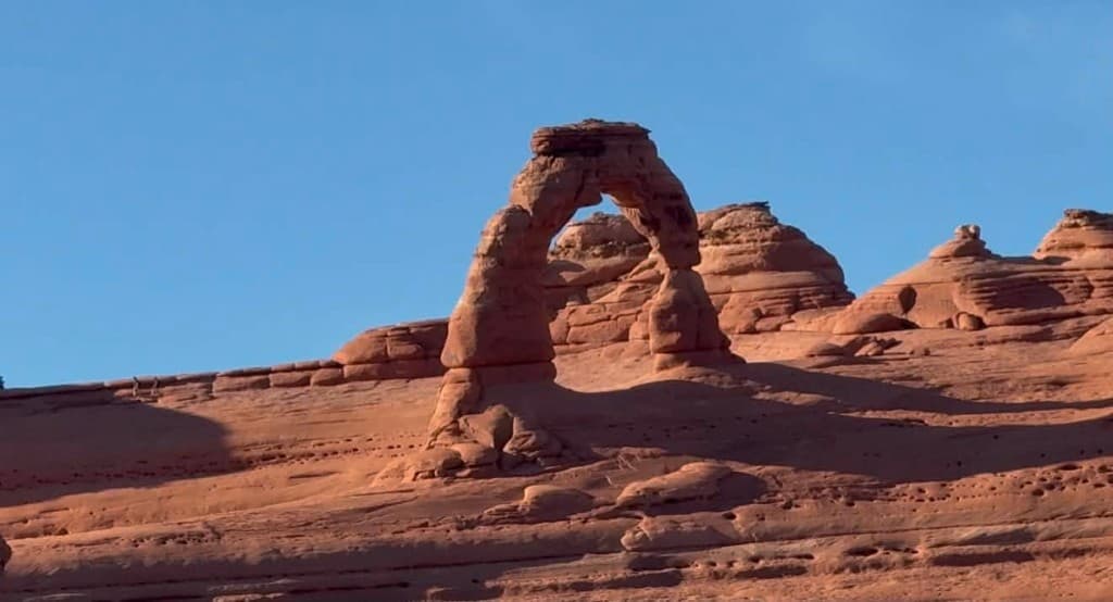 Delicate Arch at sunset in Arches National Park