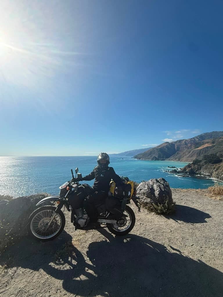 Big Sur coastal cliff overlooking the Pacific Ocean