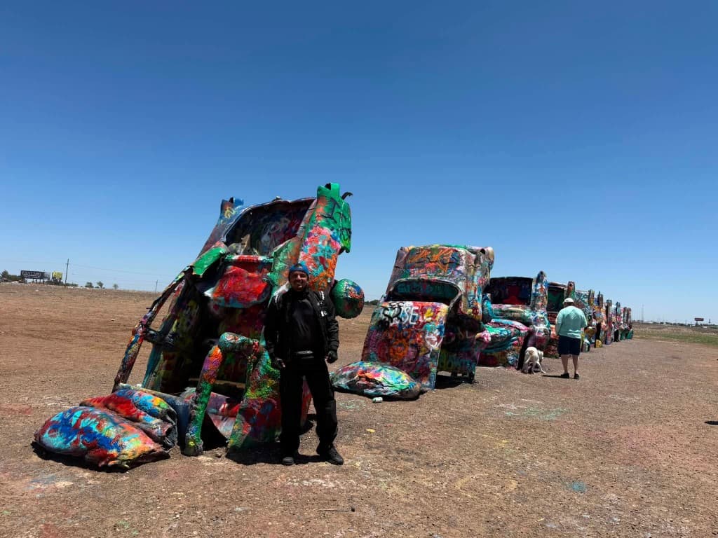 Cadillac Ranch art installation on Route 66