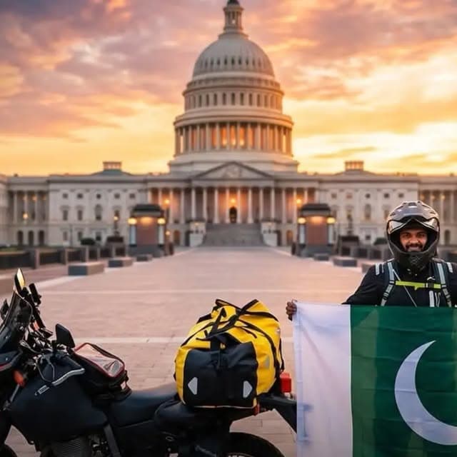 The only Pakistani to complete a solo motorcycle loop of the United States